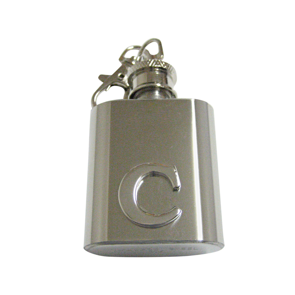 Letter C Monogram Keychain Flask - image 1